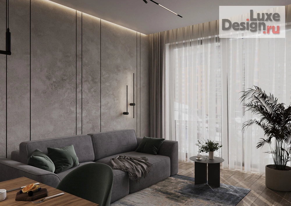 Дизайн интерьера трехкомнатной квартиры "ЖК Событие Темное" (фото 5)