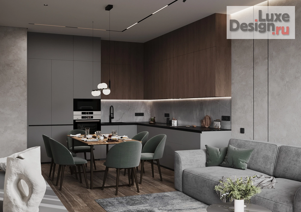 Дизайн интерьера трехкомнатной квартиры "ЖК Событие Темное" (фото 6)