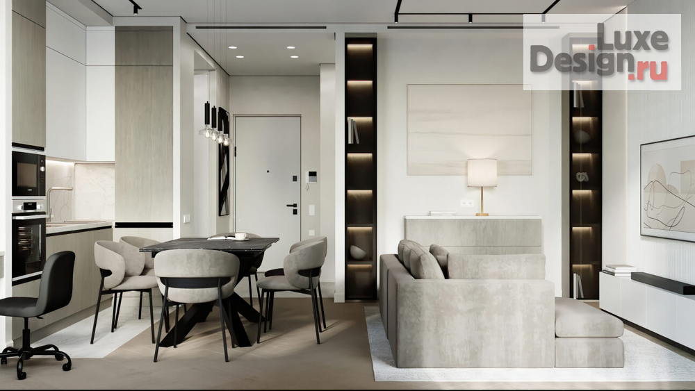 Дизайн интерьера двухкомнатной квартиры "РЕАЛИЗОВАННЫЙ ИНТЕРЬЕР ПОД СДАЧУ В ЖК SIDNEY CITY 60 КВ.М" (фото 28)