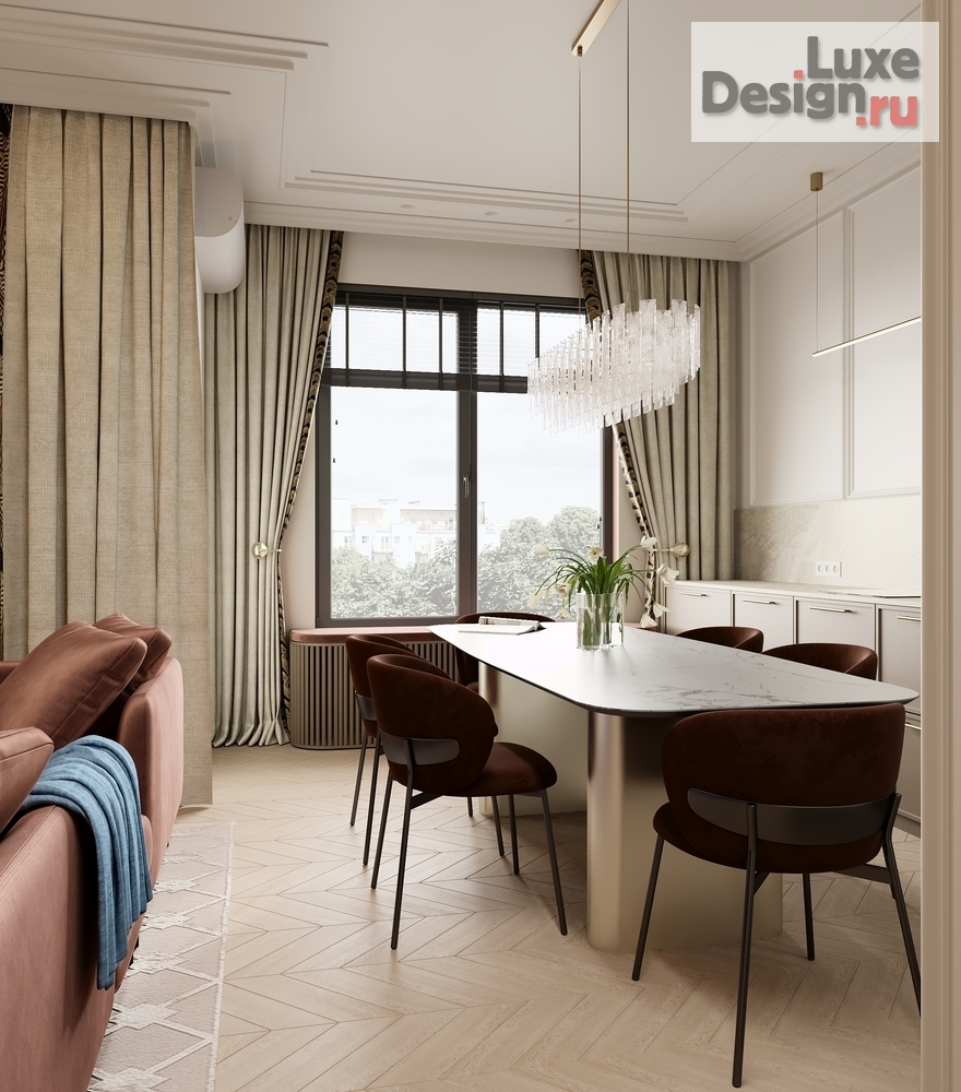 Дизайн интерьера трехкомнатной квартиры "ИНТЕРЬЕР КВАРТИРЫ В ЖК НАСТОЯЩЕЕ 95 КВ.М" (фото 16)