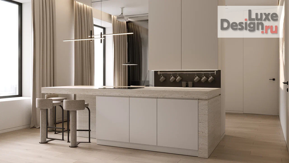 Дизайн интерьера трехкомнатной квартиры "ИНТЕРЬЕР КВАРТИРЫ В ЖК WILL TOWERS 88 кв,м" (фото 3)