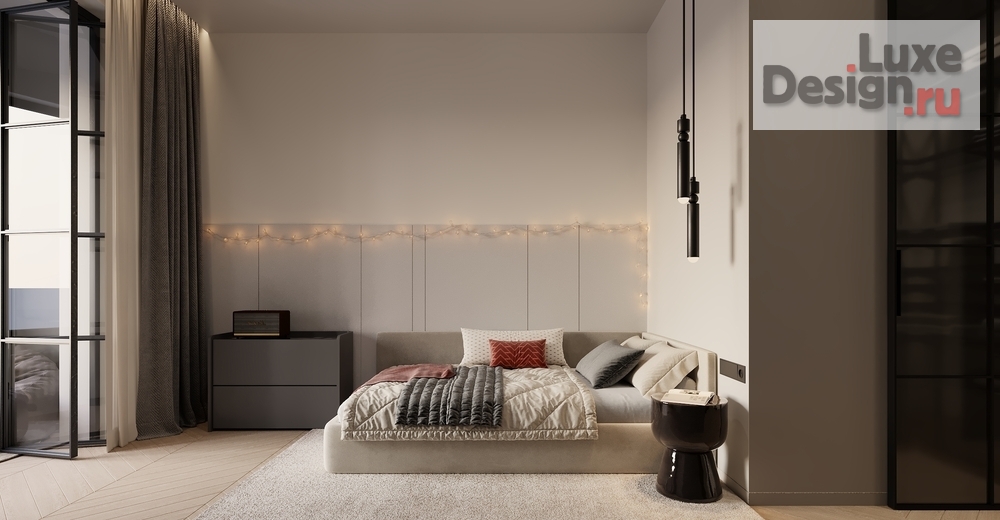 Дизайн интерьера трехкомнатной квартиры "ИНТЕРЬЕР КВАРТИРЫ В ЖК НАСТОЯЩЕЕ 95 КВ.М" (фото 2)