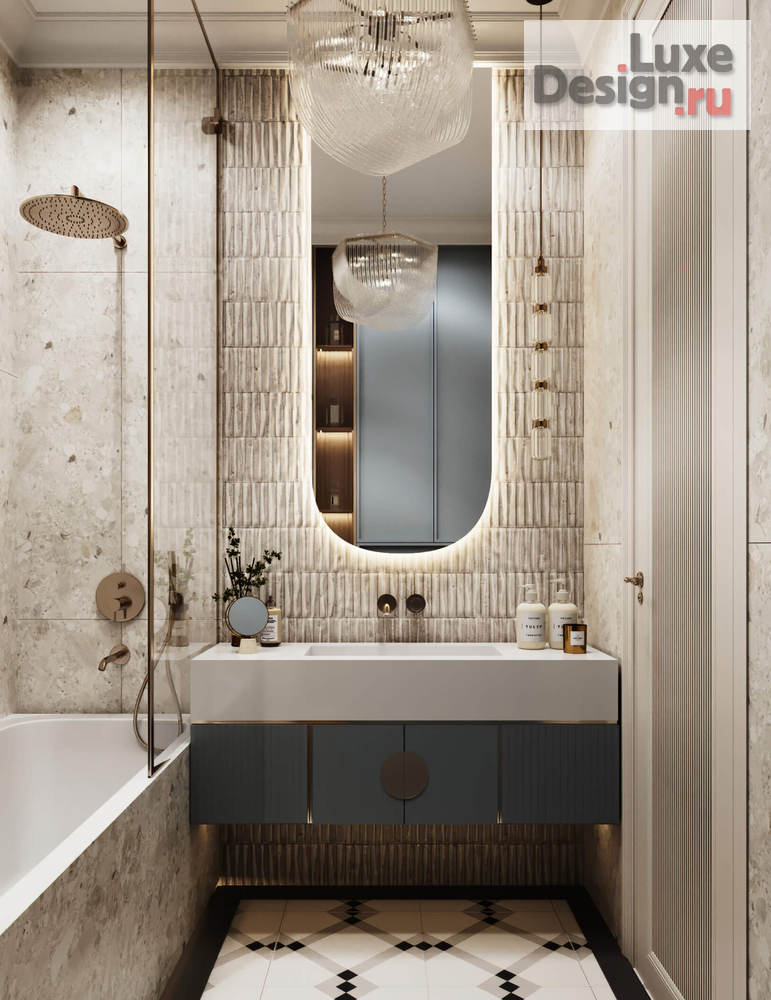 Дизайн интерьера трехкомнатной квартиры "ИНТЕРЬЕР КВАРТИРЫ ЖК RIVER SKY 80 КВ.М" (фото 2)