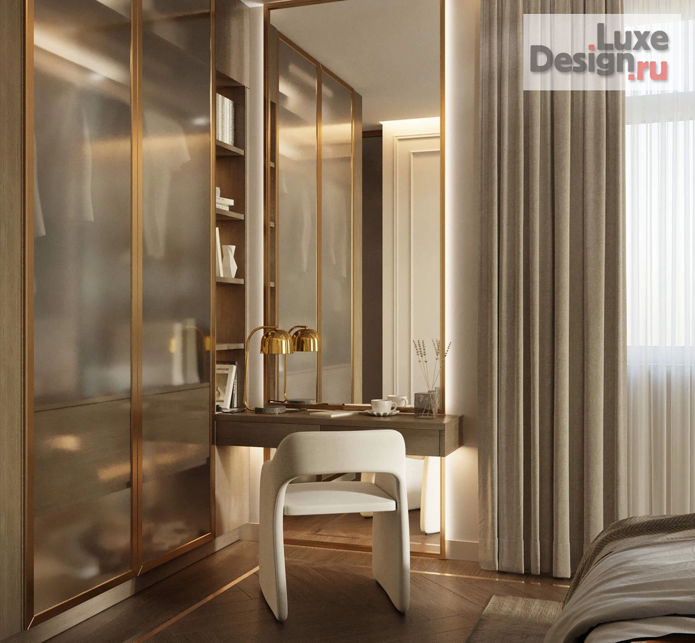 Дизайн интерьера трехкомнатной квартиры "ИНТЕРЬЕР КВАРТИРЫ 95 КВ.М ВО ВНУКОВО" (фото 3)