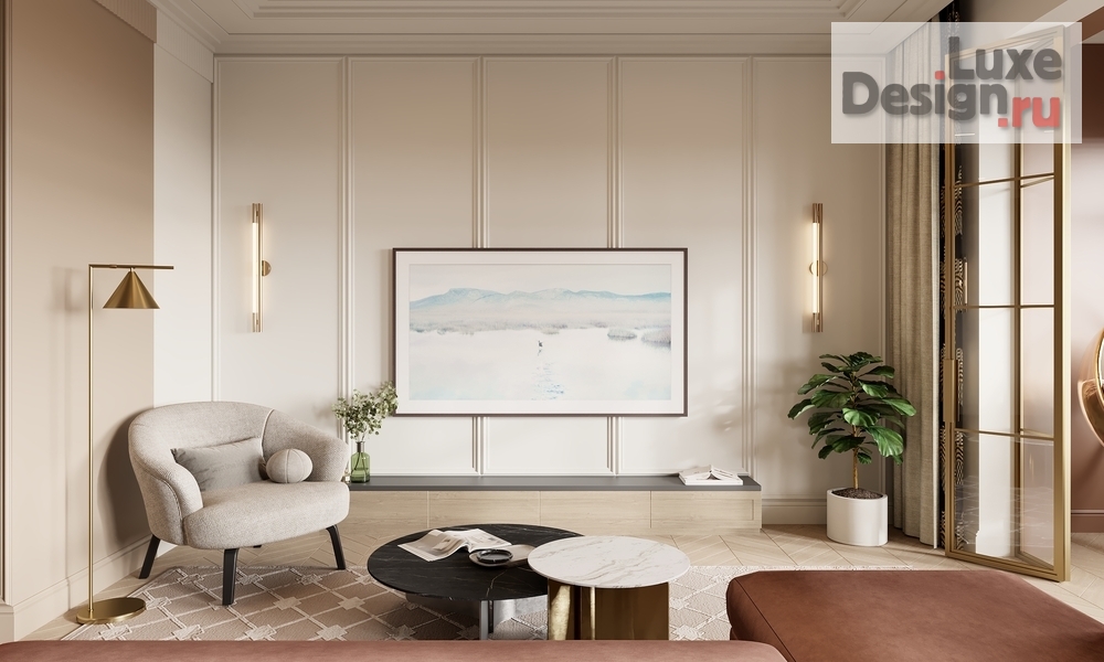 Дизайн интерьера трехкомнатной квартиры "ИНТЕРЬЕР КВАРТИРЫ В ЖК НАСТОЯЩЕЕ 95 КВ.М" (фото 3)