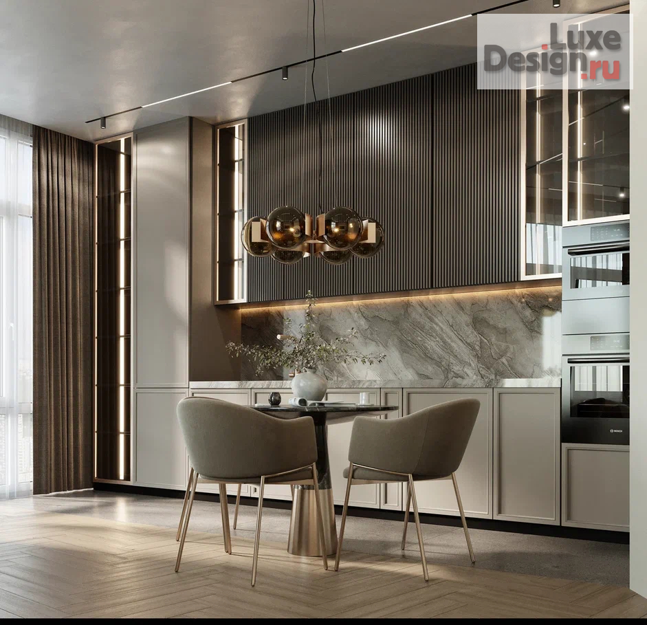 Дизайн интерьера двухкомнатной квартиры "ИНТЕРЬЕР КВАРТИРЫ ВО ВНУКОВО 60 КВ.М" (фото 2)