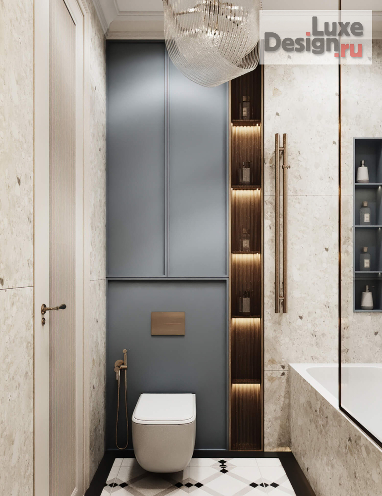 Дизайн интерьера трехкомнатной квартиры "ИНТЕРЬЕР КВАРТИРЫ ЖК RIVER SKY 80 КВ.М" (фото 3)