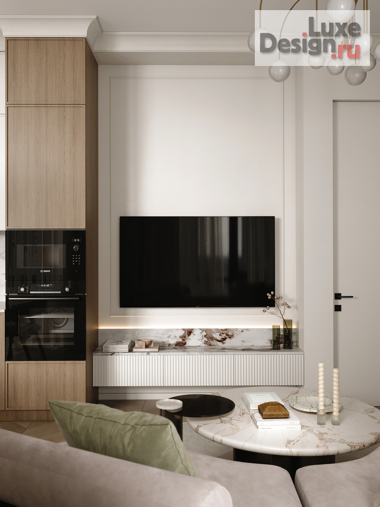 Дизайн интерьера трехкомнатной квартиры "ИНТЕРЬЕР КВАРТИРЫ В ЖК iLOVE 85 КВ.М" (фото 4)