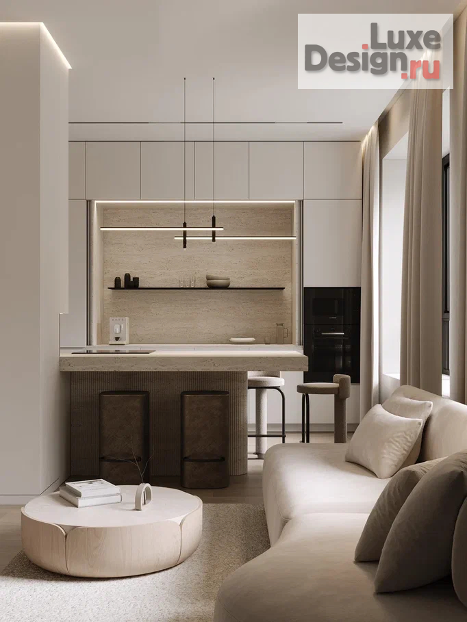 Дизайн интерьера трехкомнатной квартиры "ИНТЕРЬЕР КВАРТИРЫ В ЖК WILL TOWERS 88 кв,м" (фото 2)