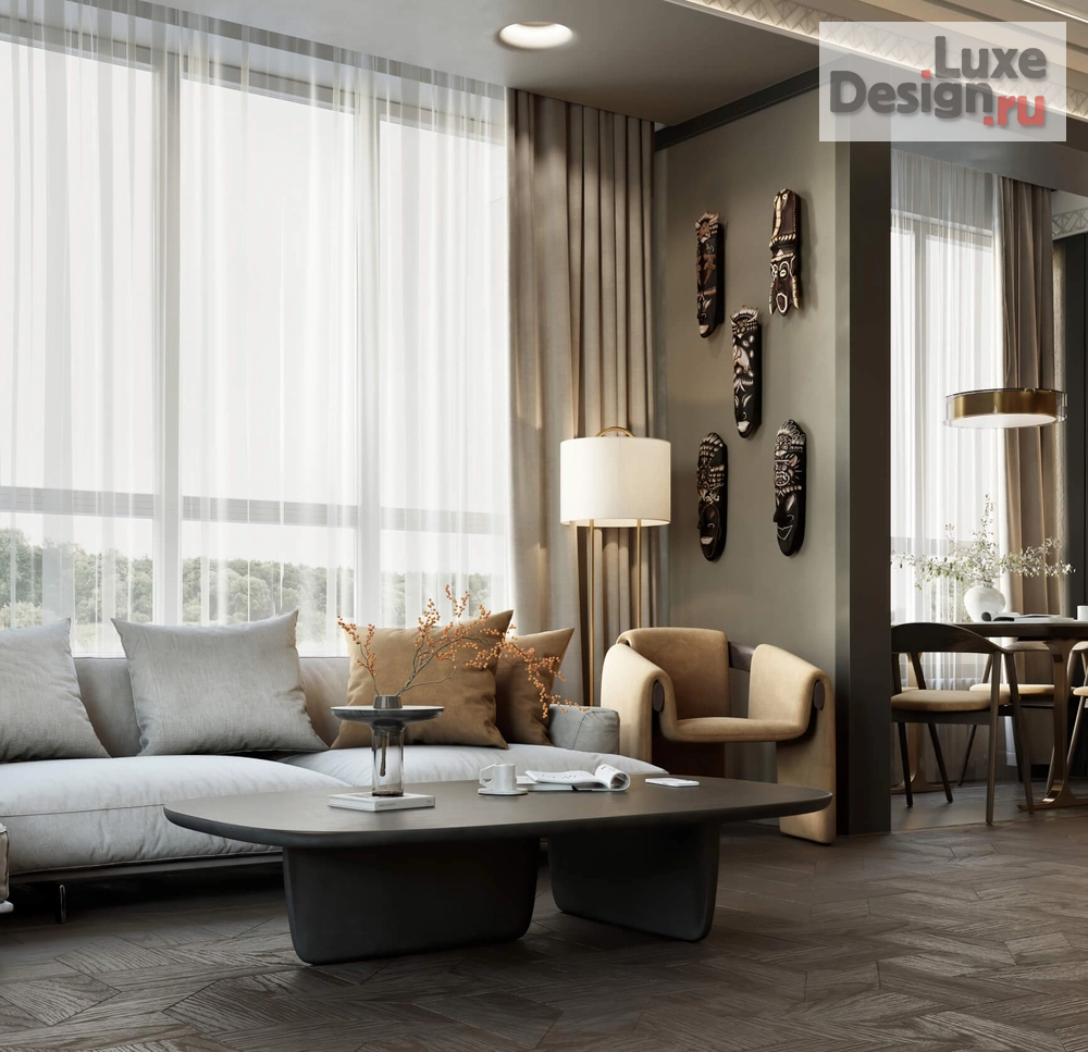 Дизайн интерьера трехкомнатной квартиры "ИНТЕРЬЕР КВАРТИРЫ В ЖК SITY PARK 120 КВ.М" (фото 1)