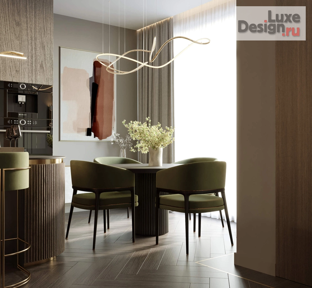 Дизайн интерьера трехкомнатной квартиры "ИНТЕРЬЕР КВАРТИРЫ 95 КВ.М ВО ВНУКОВО" (фото 6)