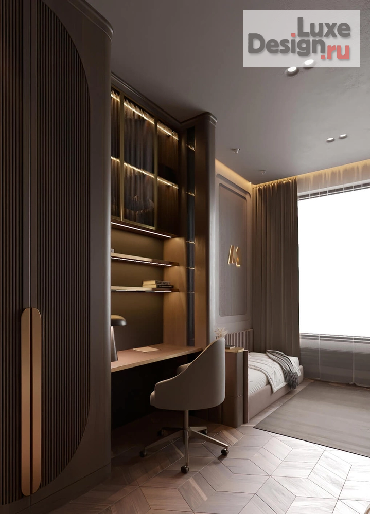 Дизайн интерьера двухкомнатной квартиры "ИНТЕРЬЕР В ЖК NAGATINO I-LAND 75 КВ.М" (фото 6)