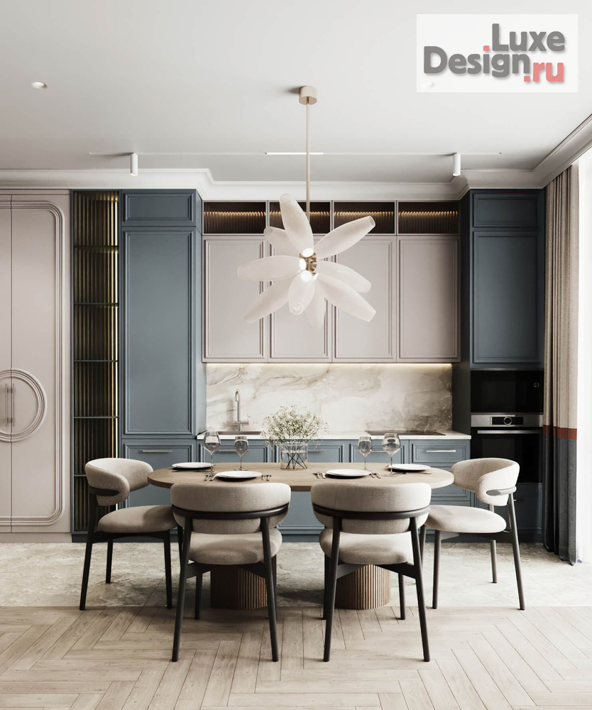 Дизайн интерьера трехкомнатной квартиры "ИНТЕРЬЕР КВАРТИРЫ ЖК RIVER SKY 80 КВ.М" (фото 6)