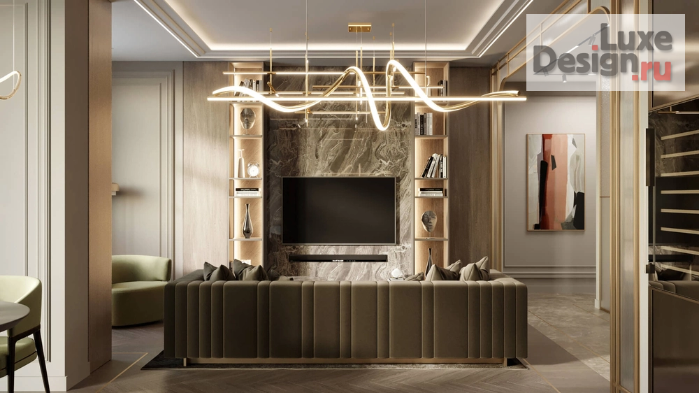 Дизайн интерьера трехкомнатной квартиры "Новая Москва " (фото 2)