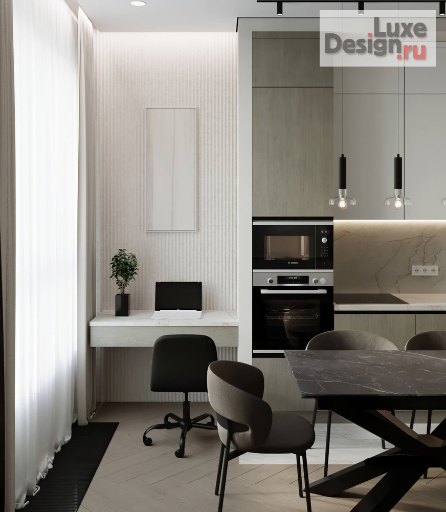 Дизайн интерьера двухкомнатной квартиры "РЕАЛИЗОВАННЫЙ ИНТЕРЬЕР ПОД СДАЧУ В ЖК SIDNEY CITY 60 КВ.М" (фото 23)