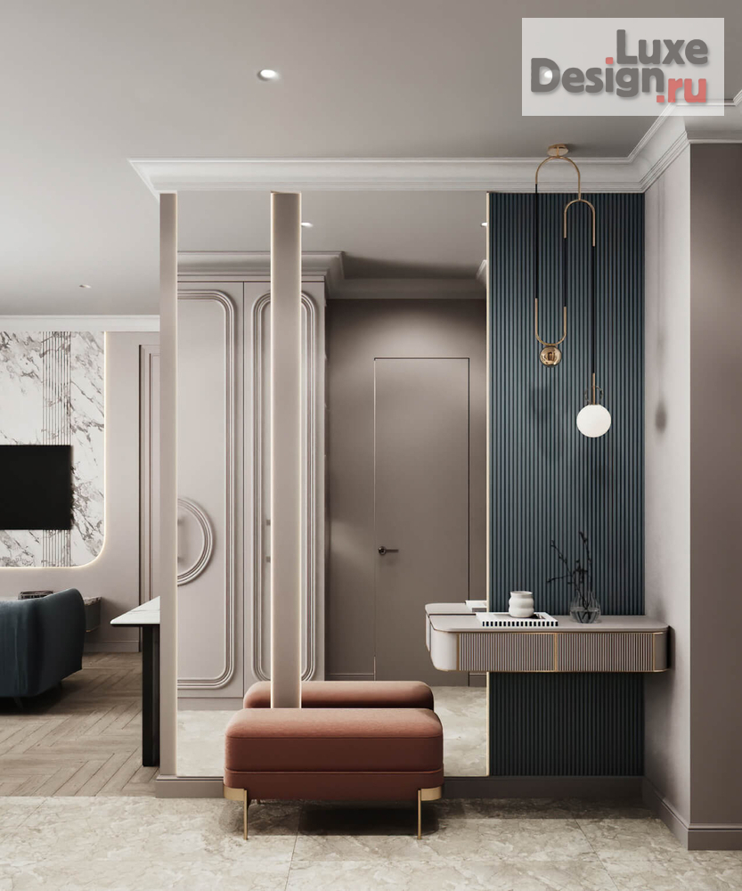 Дизайн интерьера трехкомнатной квартиры "ИНТЕРЬЕР КВАРТИРЫ ЖК RIVER SKY 80 КВ.М" (фото 7)