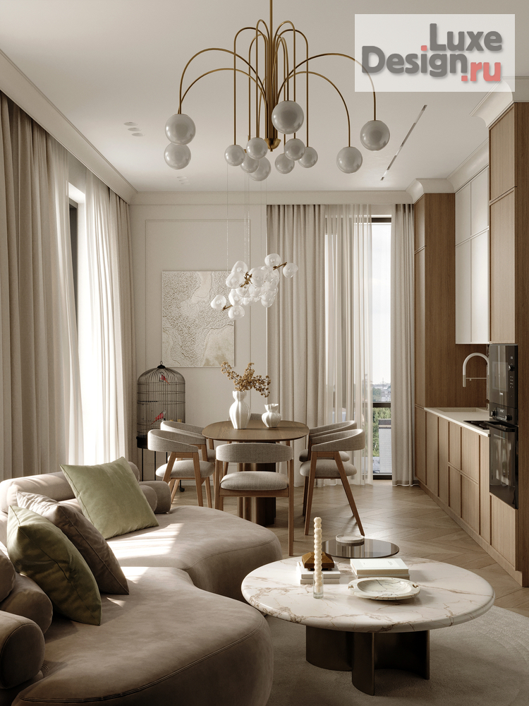Дизайн интерьера трехкомнатной квартиры "ИНТЕРЬЕР КВАРТИРЫ В ЖК iLOVE 85 КВ.М" (фото 1)