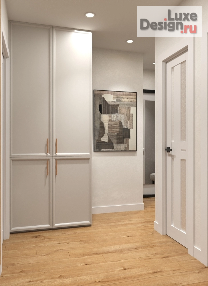 Дизайн интерьера двухкомнатной квартиры "Светлый интерьер для спокойной жизни вдвоём" (фото 1)