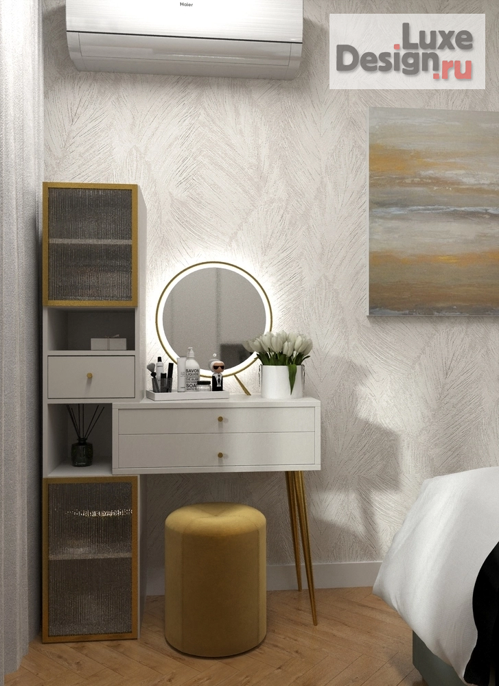 Дизайн интерьера двухкомнатной квартиры "Светлый интерьер для спокойной жизни вдвоём" (фото 14)