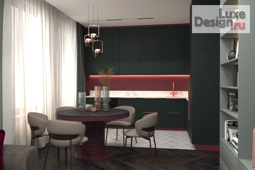 Дизайн интерьера гостиной "Мята и рябина" (фото 6)