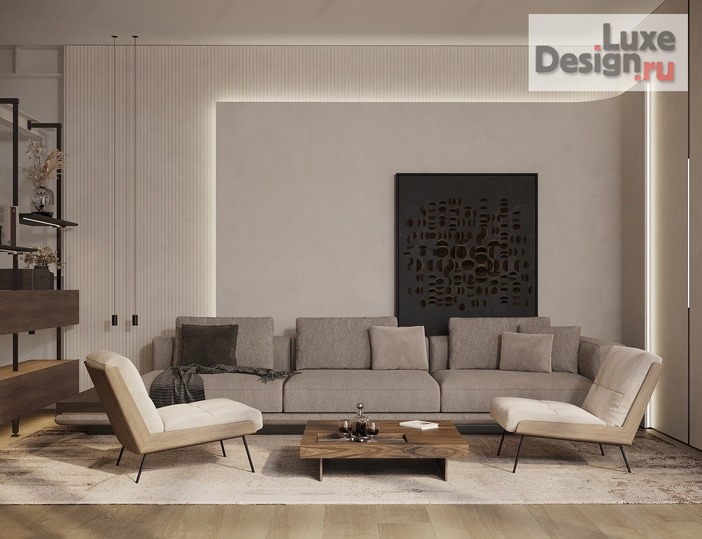 Дизайн интерьера пентхауса "Green Hill лофт пространство 1 этаж" (фото 7)