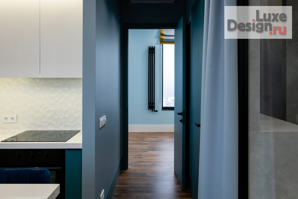 Дизайн интерьера двухкомнатной квартиры "ЖК LEVEL СТРЕШНЕВО, Москва "Апартаменты с потрясающим видом на пойму реки и лесопарк"" (фото 4)