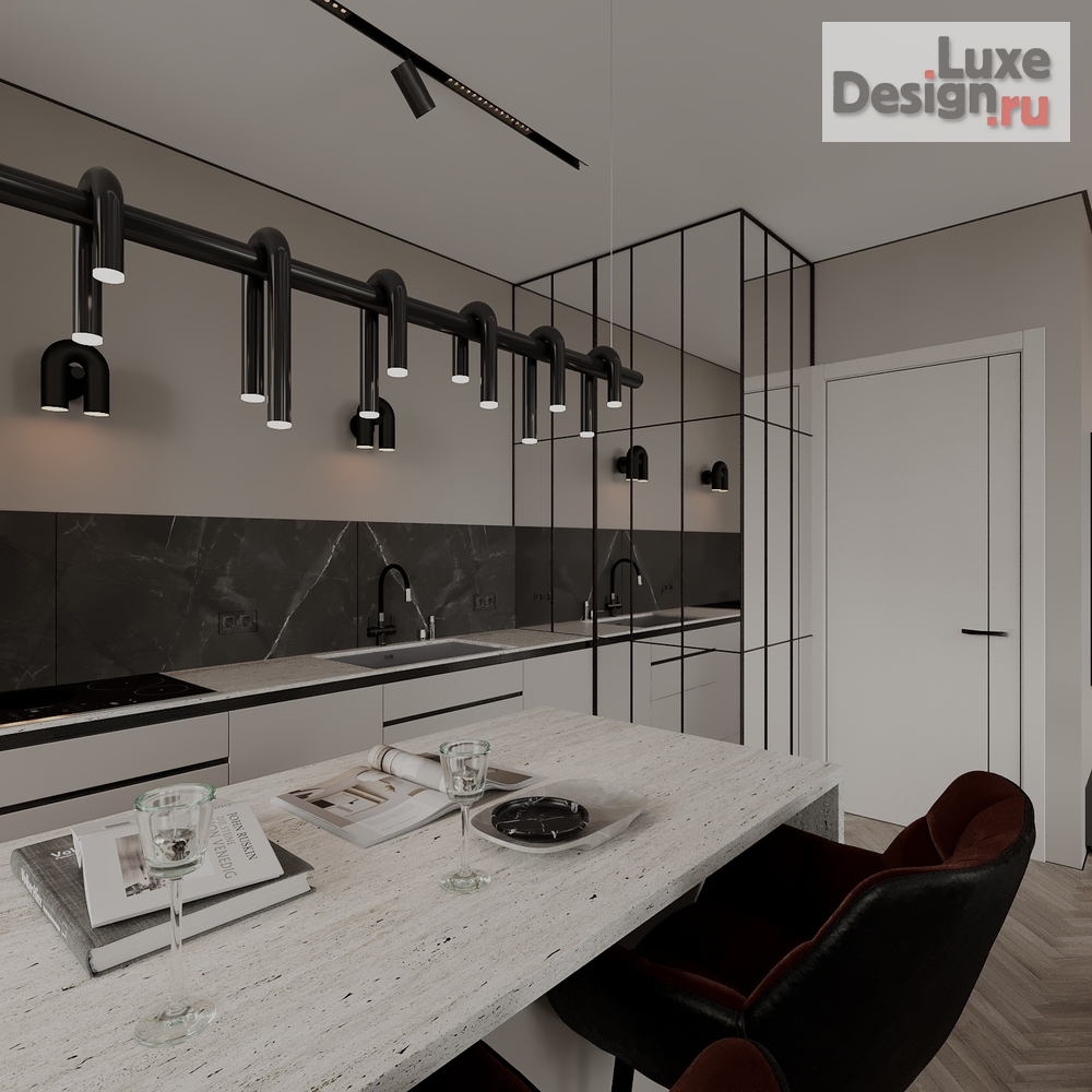 Дизайн интерьера квартиры "Кухня-гостиная " (фото 10)