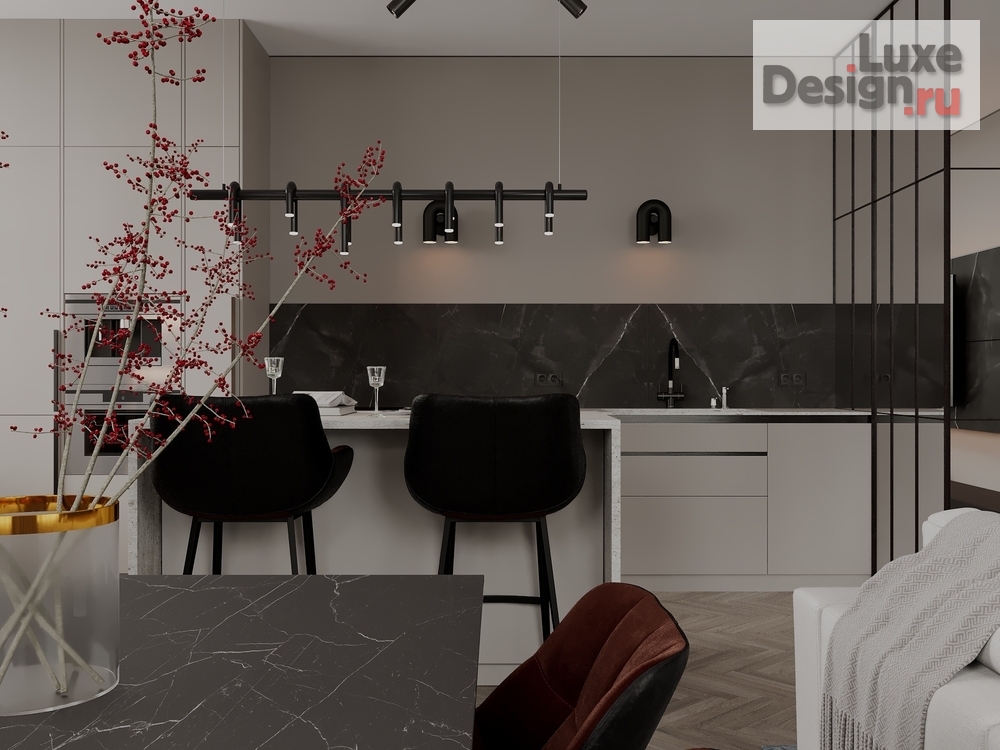 Дизайн интерьера квартиры "Кухня-гостиная " (фото 5)