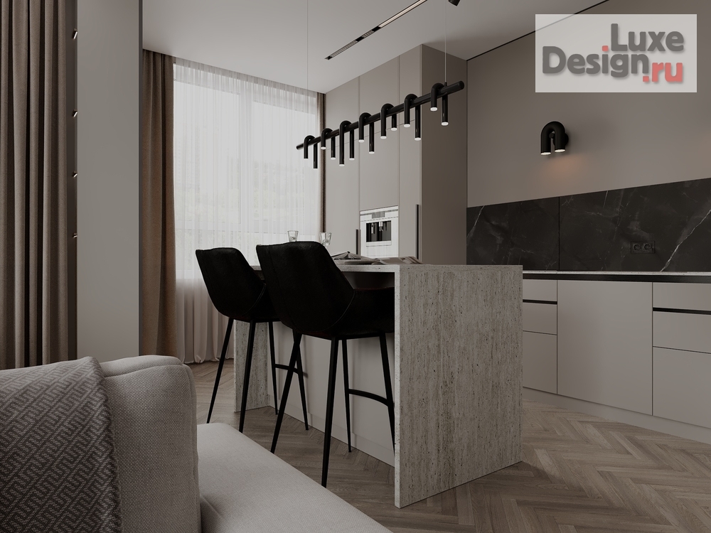 Дизайн интерьера квартиры "Кухня-гостиная " (фото 6)