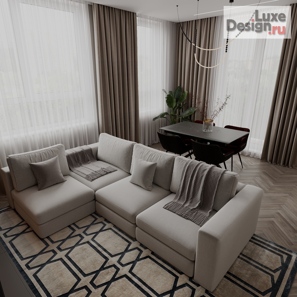 Дизайн интерьера квартиры "Кухня-гостиная " (фото 8)