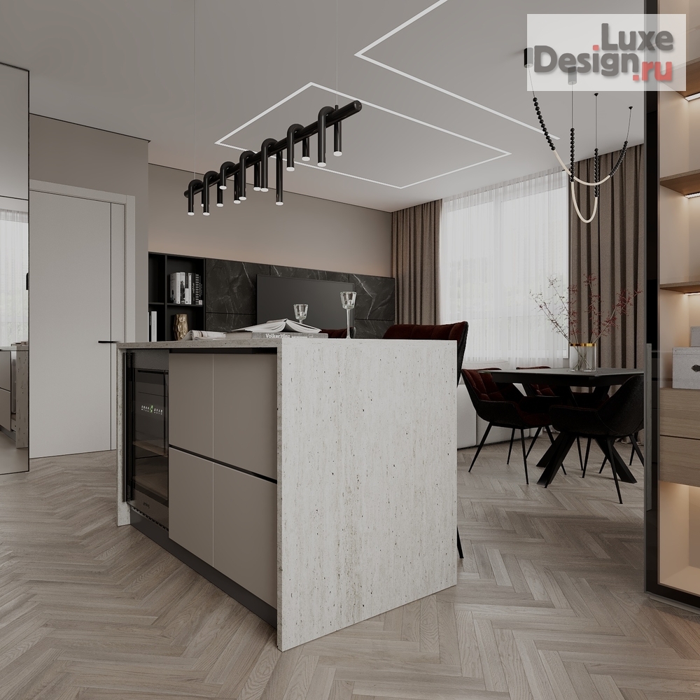 Дизайн интерьера квартиры "Кухня-гостиная " (фото 9)