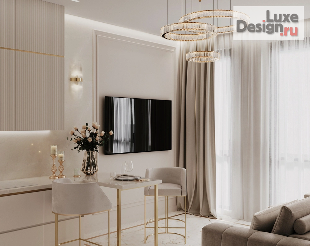 Дизайн интерьера квартиры "Квартира в Неоклассике в ЖК Fullhouse" (фото 2) от дизайнера Фрайдис Дарья Вячеславовна Дизайн интерьера квартиры "Квартира в Неоклассике в ЖК Fullhouse" (фото 2)