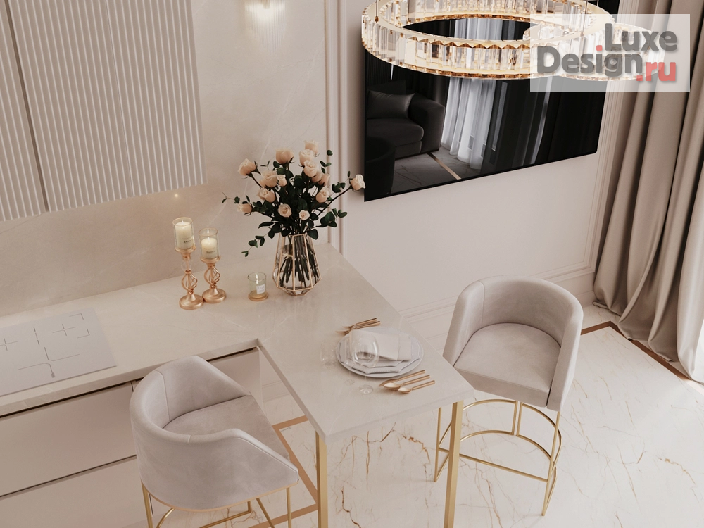 Дизайн интерьера квартиры "Квартира в Неоклассике в ЖК Fullhouse" (фото 4) от дизайнера Фрайдис Дарья Вячеславовна Дизайн интерьера квартиры "Квартира в Неоклассике в ЖК Fullhouse" (фото 4)