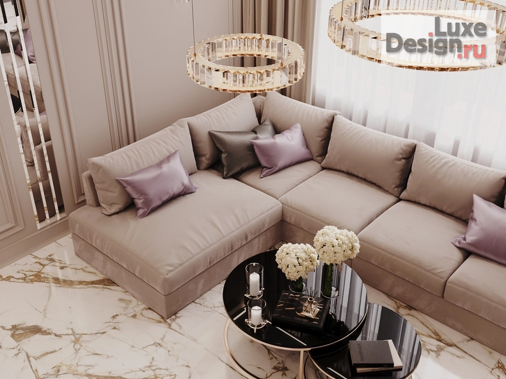 Дизайн интерьера квартиры "Квартира 125 м2 в Неоклассике" (фото 6) от дизайнера Фрайдис Дарья Вячеславовна Дизайн интерьера квартиры "Квартира 125 м2 в Неоклассике" (фото 6)