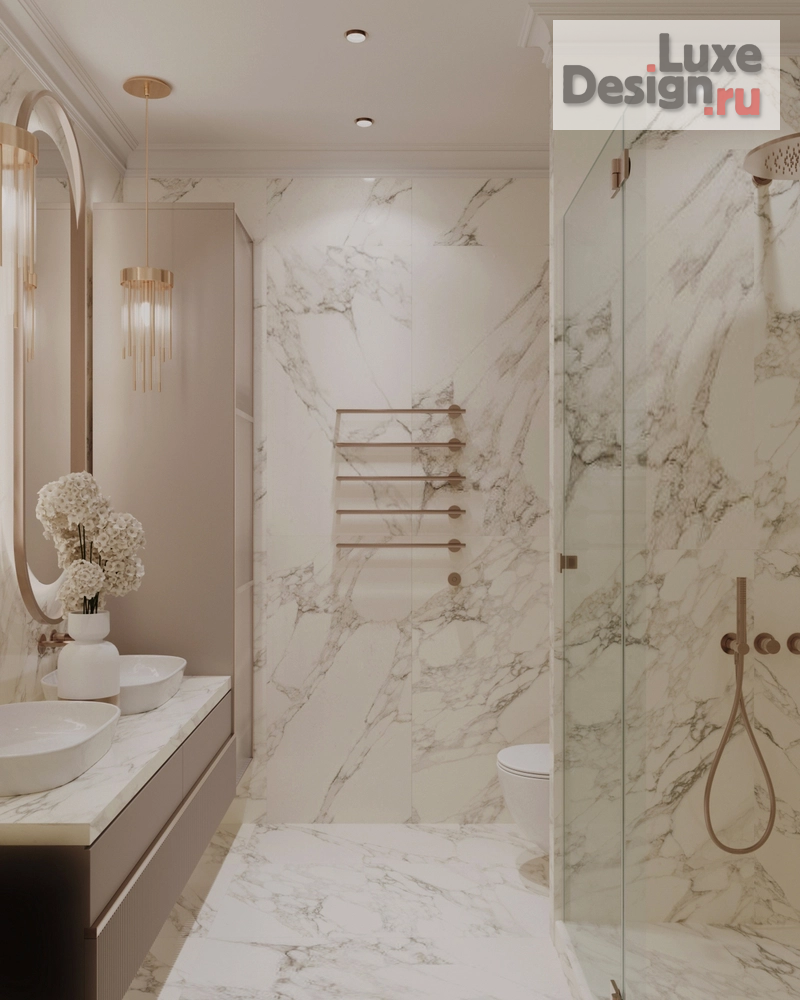 Дизайн интерьера квартиры "Квартира 125 м2 в Неоклассике" (фото 21) от дизайнера Фрайдис Дарья Вячеславовна Дизайн интерьера квартиры "Квартира 125 м2 в Неоклассике" (фото 21)