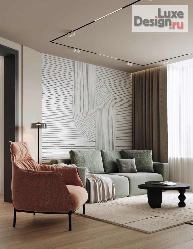 Дизайн интерьера трехкомнатной квартиры "ЖК Приморский Квартал, г. Санкт-Петербург" (фото 2)