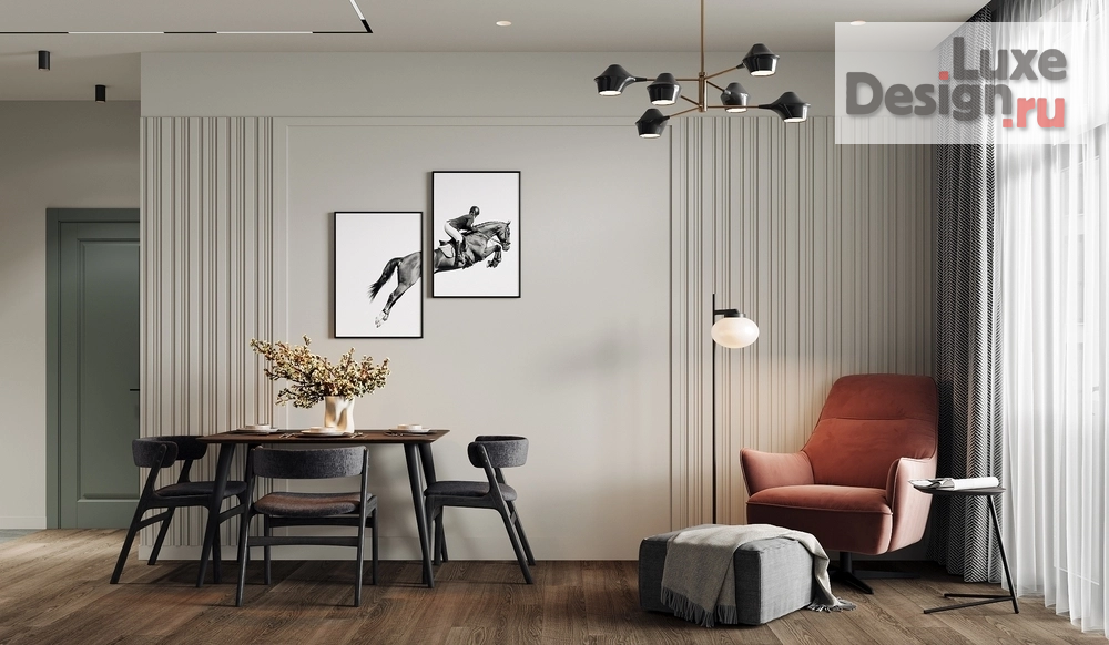 Дизайн интерьера однокомнатной квартиры "ЖК ID Park Pobedy, 43 м" (фото 2)