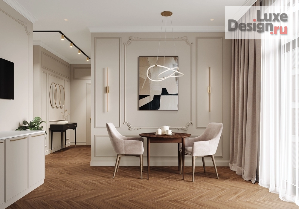 Дизайн интерьера двухкомнатной квартиры "ЖК ID Park Pobedy, 54 м" (фото 2)