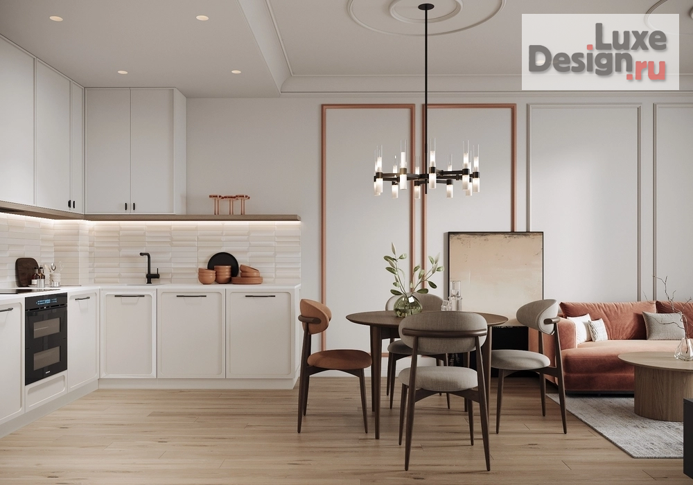 Дизайн интерьера двухкомнатной квартиры "ЖК Цивилизация, г. Санкт-Петербург" (фото 2)