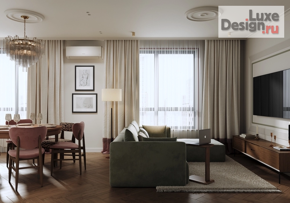 Дизайн интерьера трехкомнатной квартиры "Квартира в Москве " (фото 4)