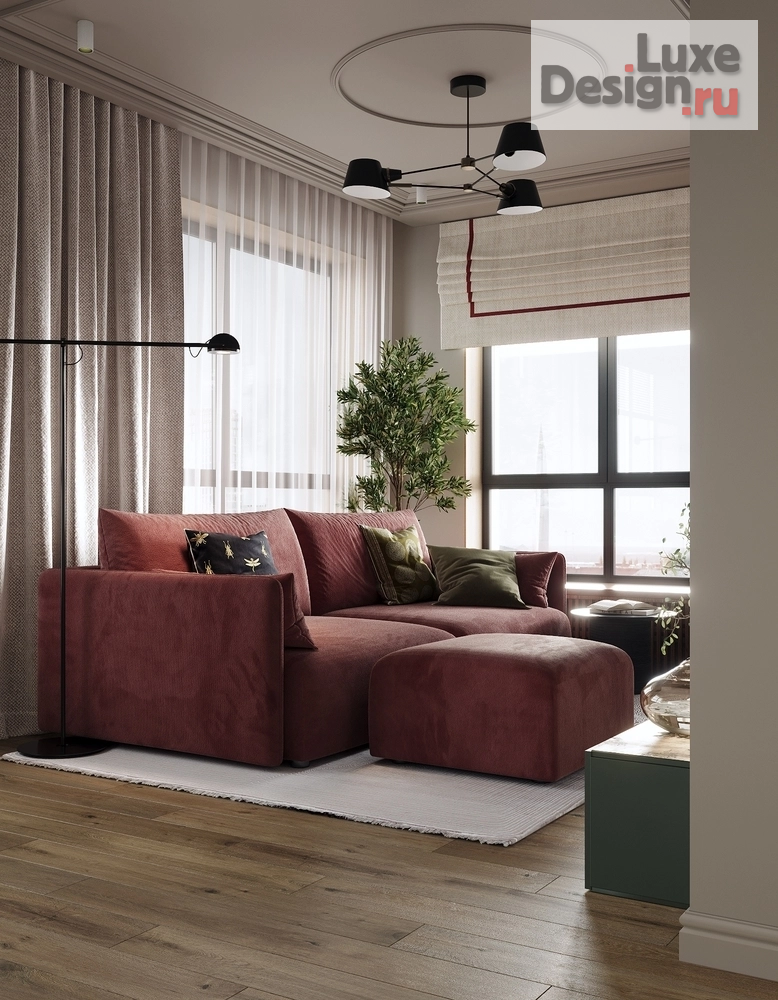 Дизайн интерьера двухкомнатной квартиры "ЖК Glorax Василеостровский, 68 м" (фото 1)