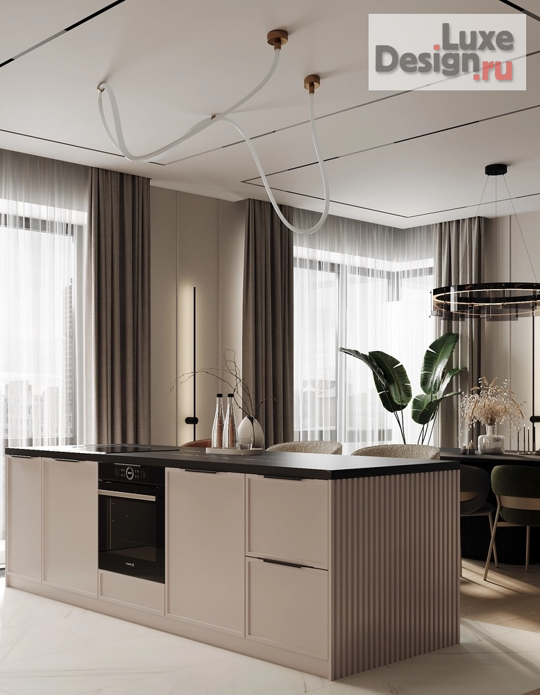 Дизайн интерьера трехкомнатной квартиры "ЖК Wellton Towers, г. Москва" (фото 7)