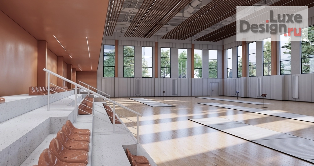 Дизайн интерьера школы "ЯРКИЙ ТЕРРАКОТ" (фото 5)