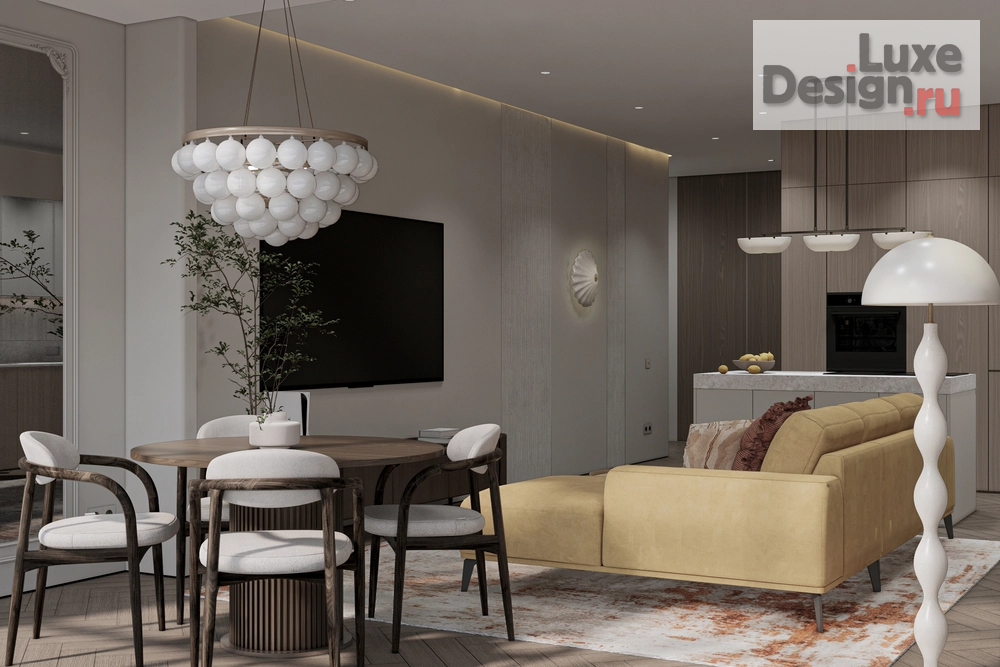 Дизайн интерьера четырехкомнатной квартиры "ЖК БЕРЕГ" (фото 1)
