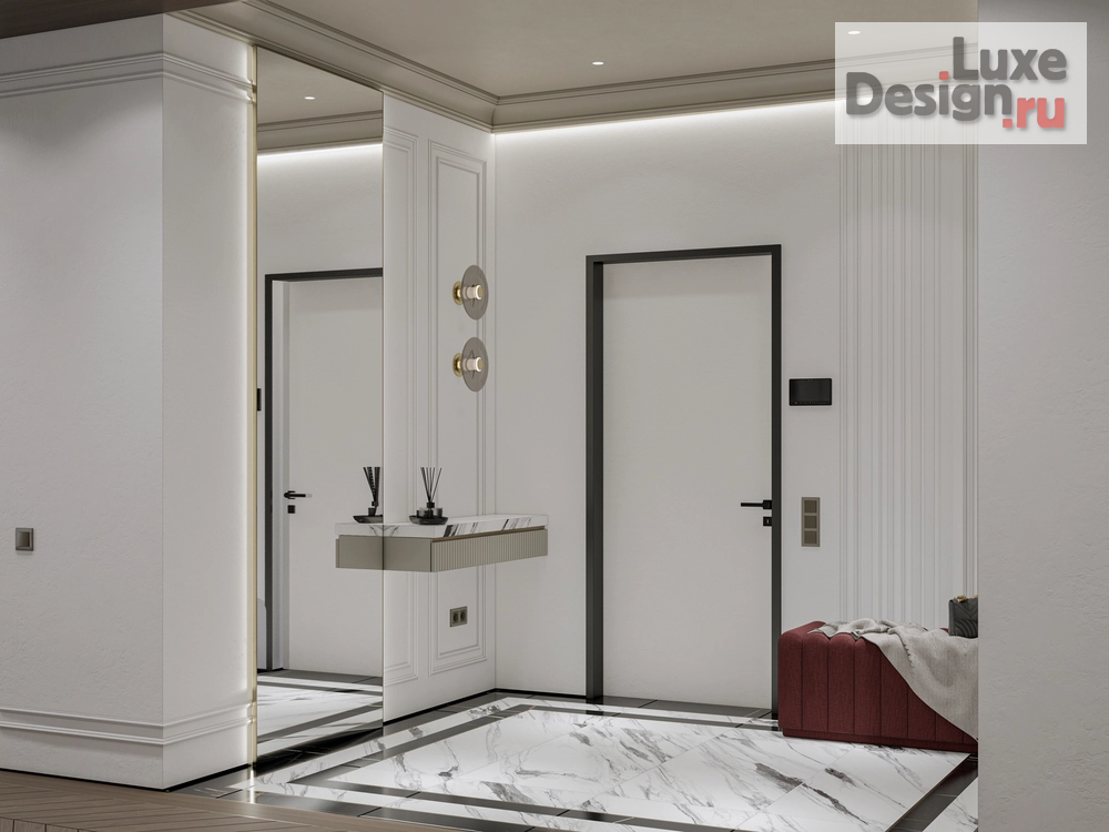 Дизайн интерьера трехкомнатной квартиры "ЗИМНЯЯ ВИШНЯ" (фото 11)