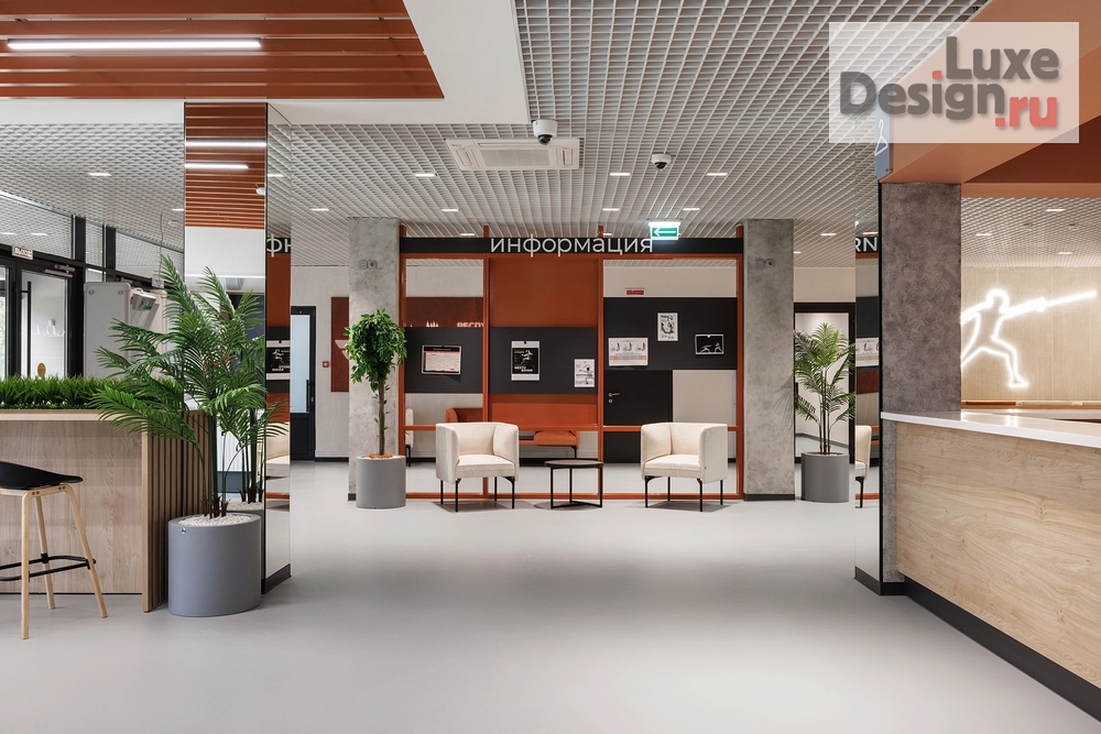 Дизайн интерьера школы "ЯРКИЙ ТЕРРАКОТ. ШКОЛА ФЕХТОВАНИЯ КАЗАНЬ" (фото 10)