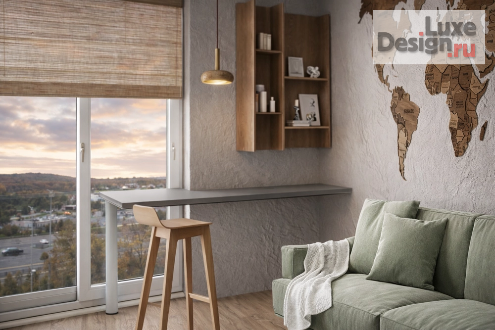 Дизайн интерьера однокомнатной квартиры "Небо Владивостока (онлайн-проект)" (фото 3) от дизайнера Осипенко Ольга Владимировна Дизайн интерьера однокомнатной квартиры "Небо Владивостока (онлайн-проект)" (фото 3)