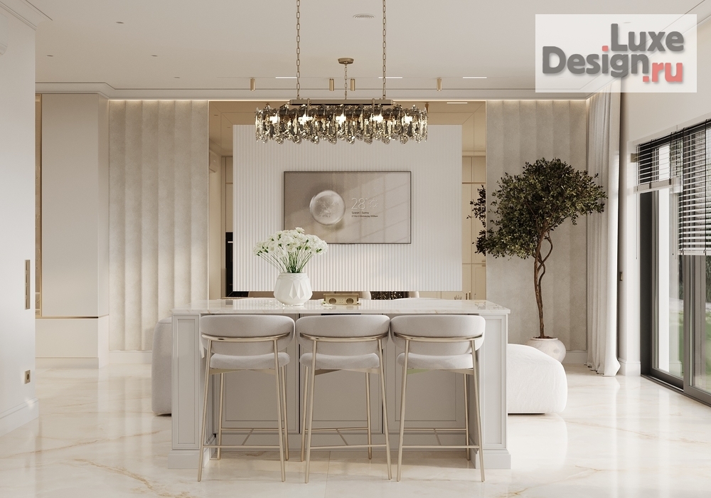 Дизайн интерьера таунхауса "Обитель Спокойствия: Дизайн-проект для ценителей безупречности" (фото 1)