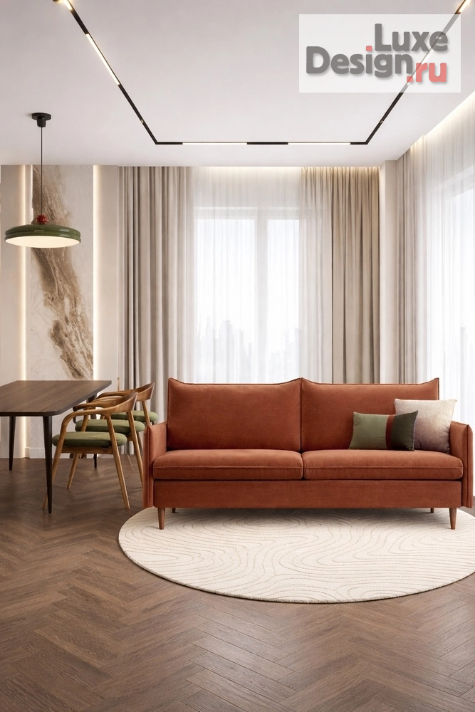 Дизайн интерьера трехкомнатной квартиры "Дизайн-проект 3-к квартиры в ЖК Шагал" (фото 4)