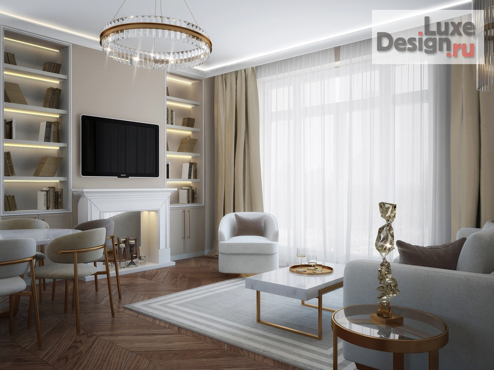 Дизайн интерьера частного дома "Дом в поселке « Классик» по Ярославскому шоссе . Подмосковье " (фото 5)